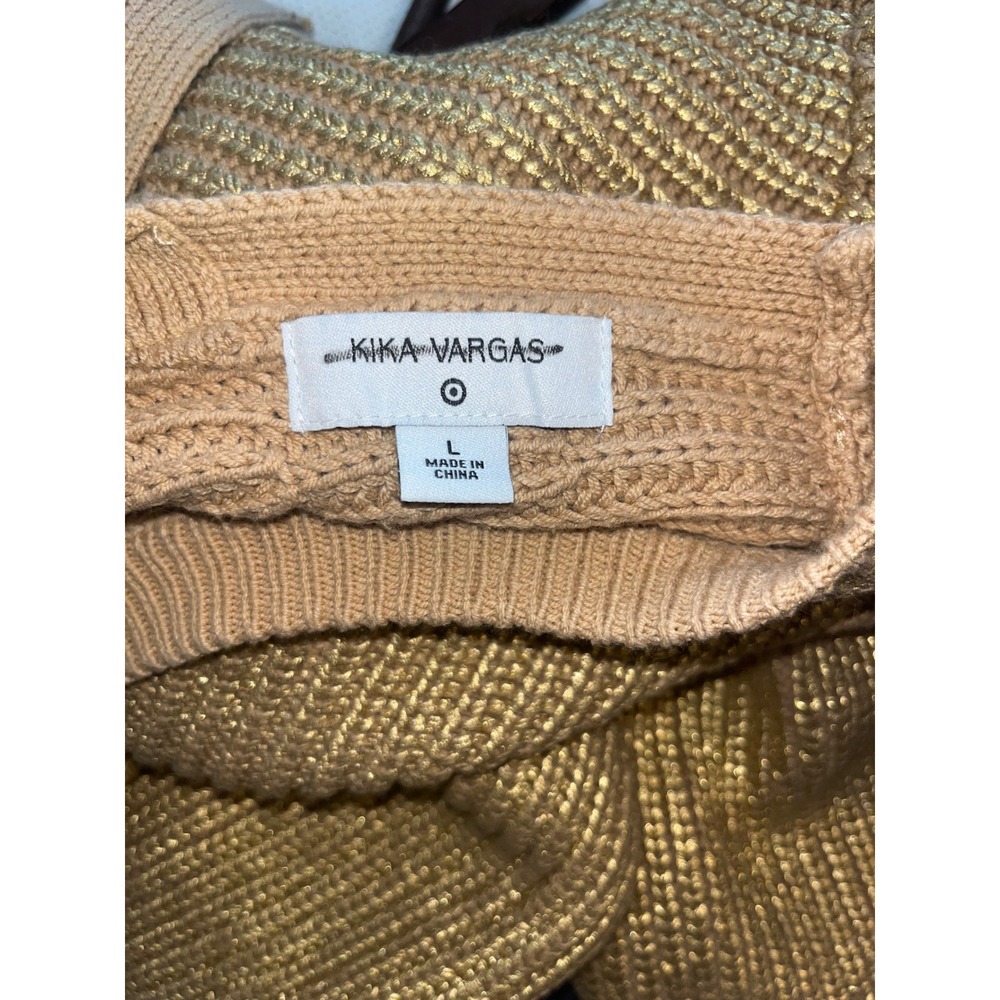 Kika Vargas x Target Metallic Gold‎ Back Tie Limited Edition Sweater Women's | L - Picture 10 of 15